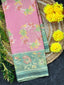 Pastel Pink-Green Handwoven Patola Silk Saree