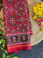 Red Navratna Traditional Design Handwoven Patola Silk Saree