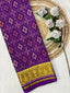 Dark Purple Pan-Chanda Traditional Design Handwoven Patola Silk Saree