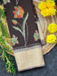 Brown Flower Design Handwoven Patola Silk Saree