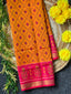 Fancy Design Mustard Orange Handwoven Patola Silk Saree