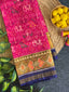 Handwoven Patola Silk Saree Narikunjan pink