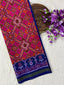 Handwoven Patola Silk Saree Manekchowk Pink And Blue