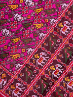Laheriya With Motif Design Handwoven Patola Silk Saree