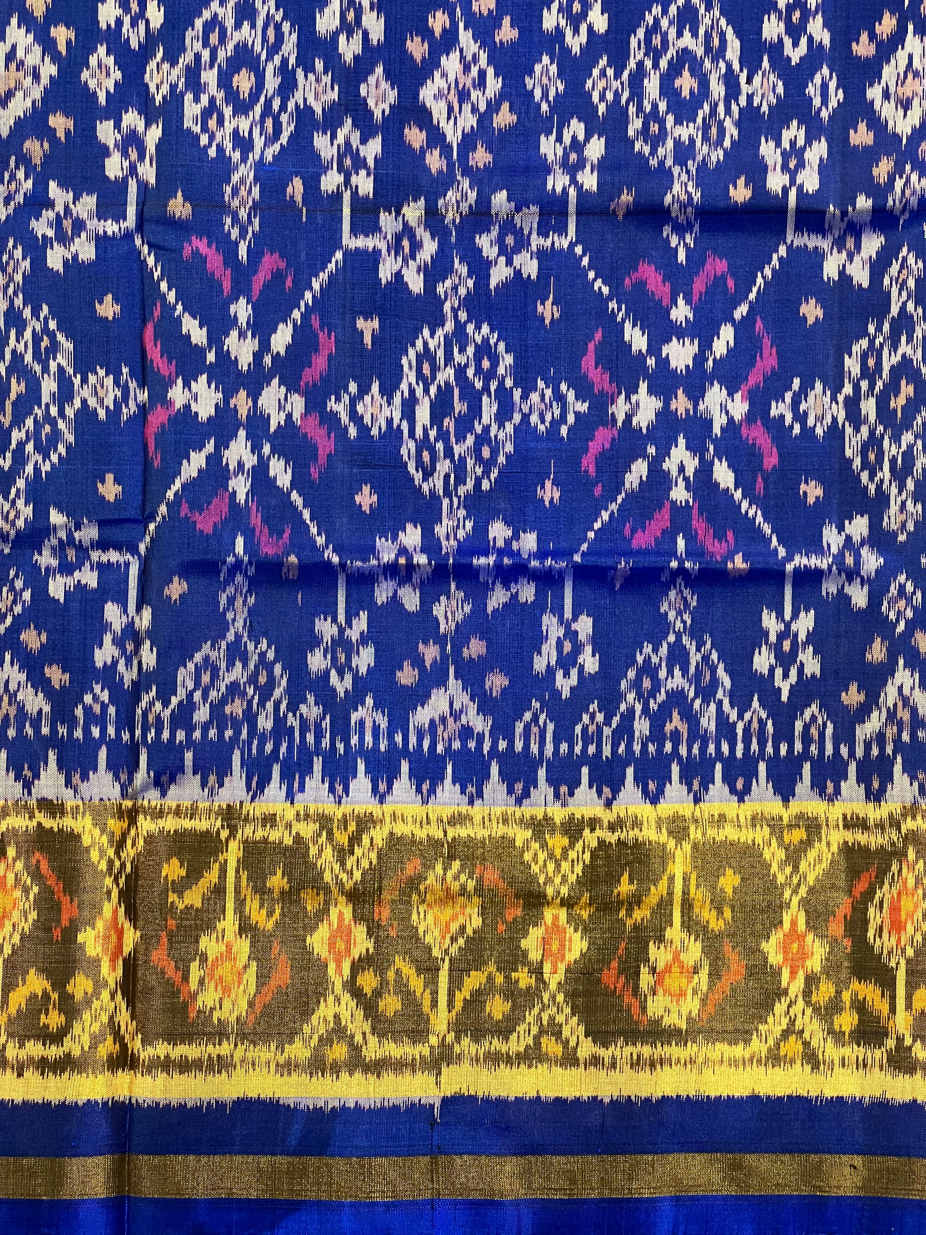 Navratna Traditional Design Handwoven Patola Silk Saree
