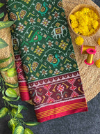 Small Motif Design Handwoven Patola Silk Saree
