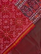 Plain Gala Border With Designer Blouse Handwoven Patola Silk Saree