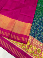 Button-ful Design Handwoven Patola Silk Saree