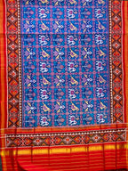 Blue Motif Design Handwoven Patola Dupatta