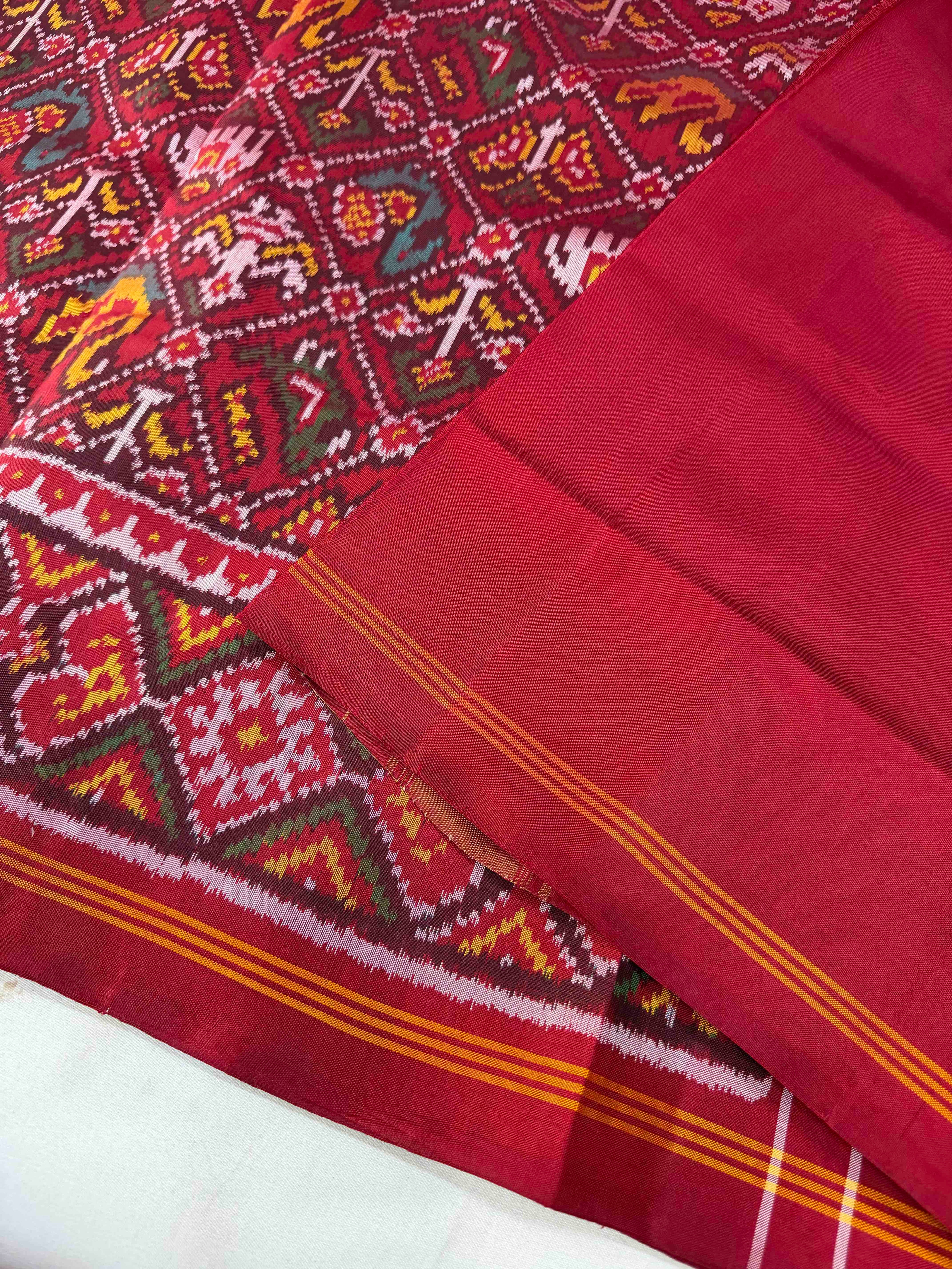 Narikunj Design Handwoven Patola Silk Saree