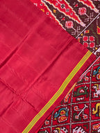 Red Narikunj Traditional Design Handwoven Patola Silk Saree