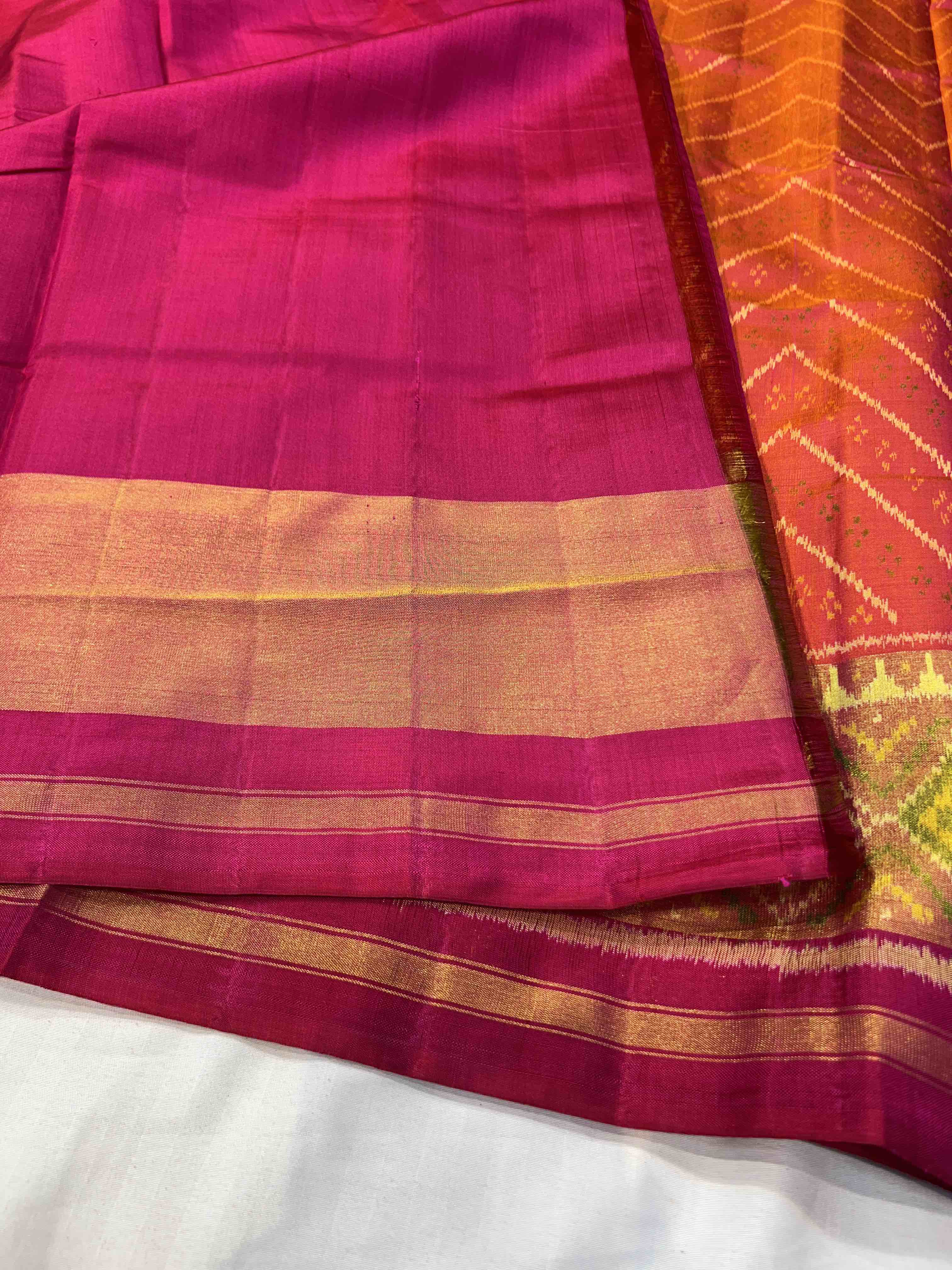 Handwoven Patola Silk Saree New Fancy Laheriya