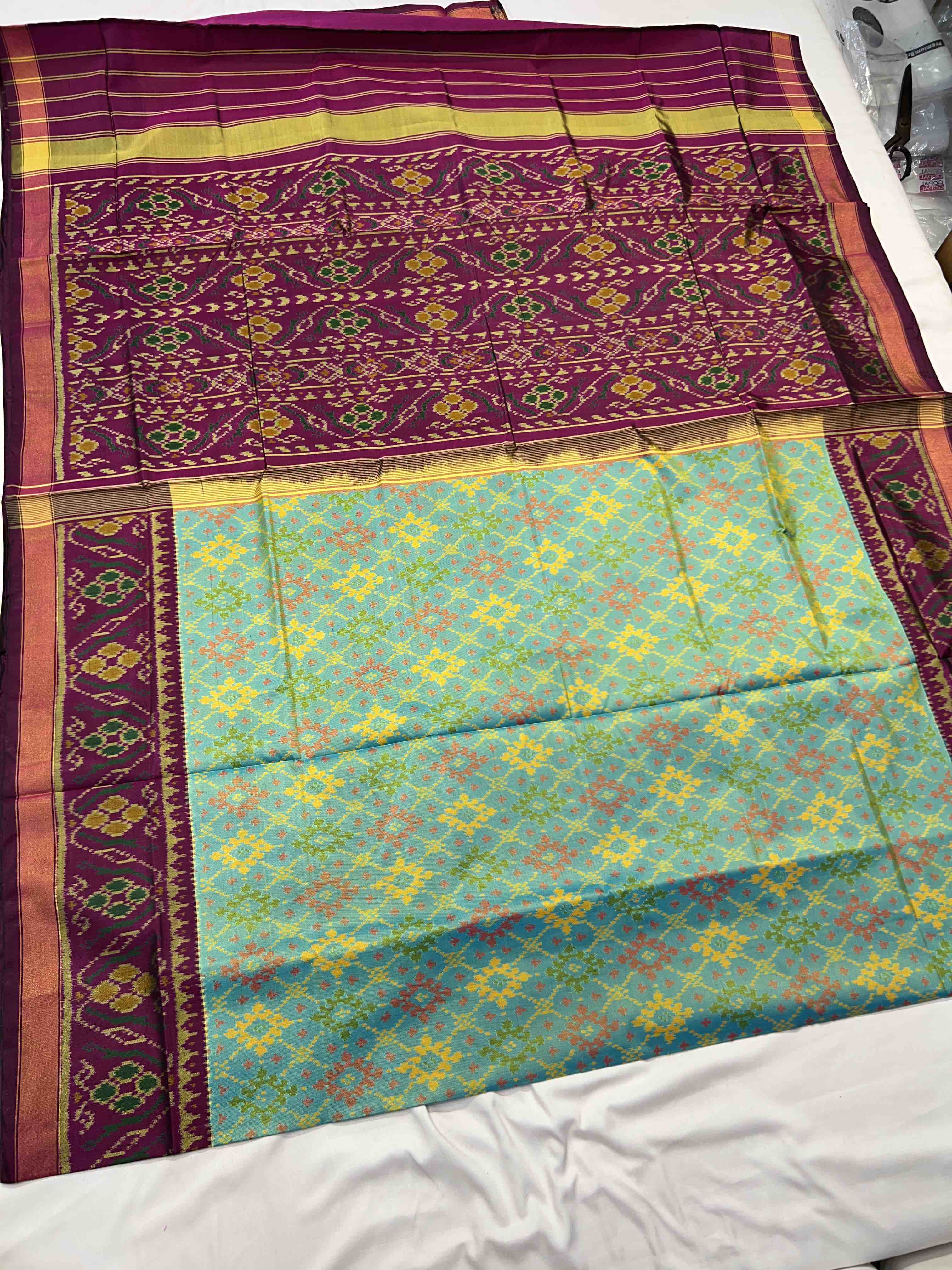 Handwoven Patola Silk Saree Chanda Bhat