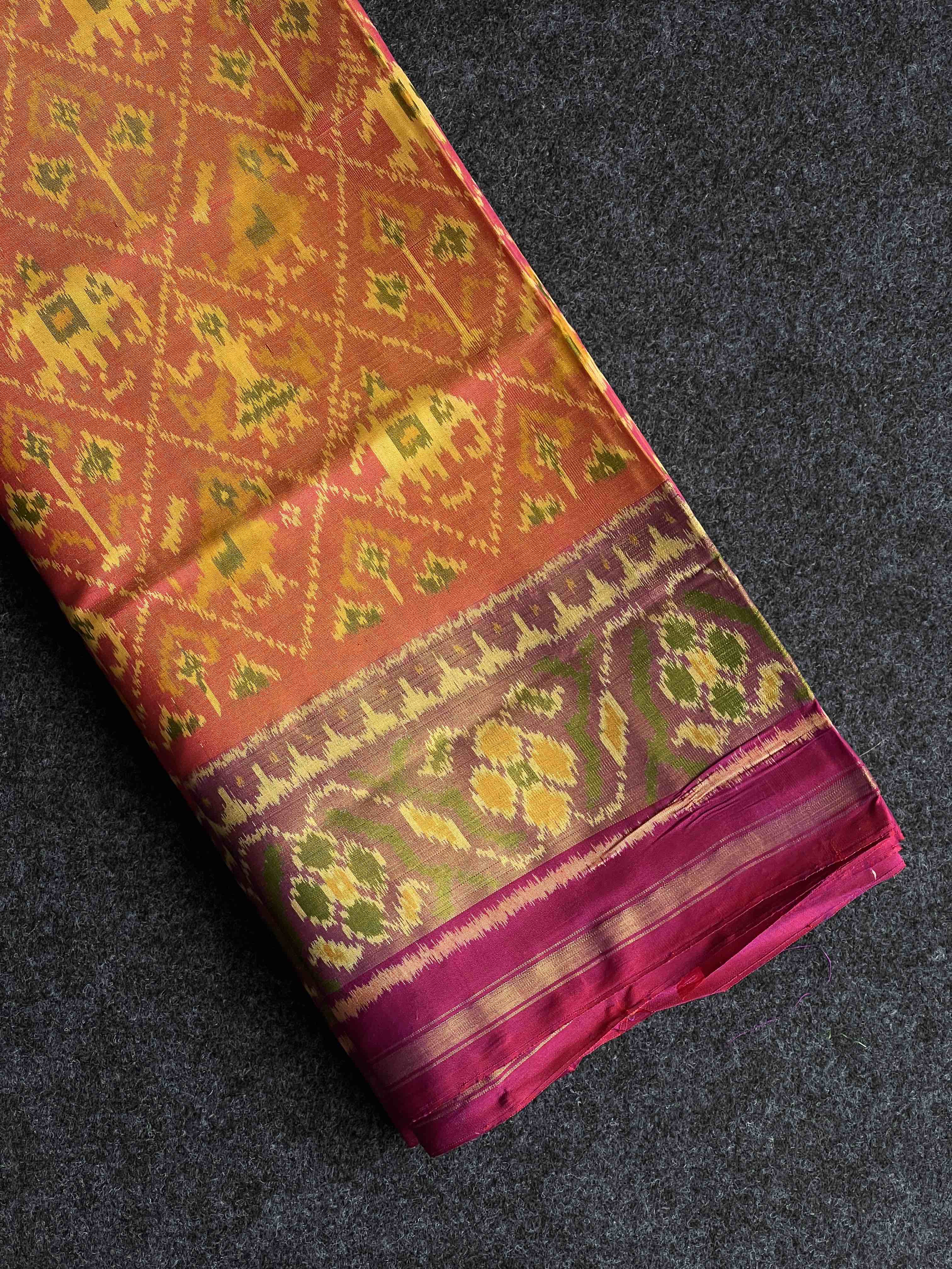 Handwoven Patola Silk Saree Narikunjan Main image