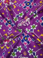 Handwoven Double Ikat Patola Silk Saree Navratna Design