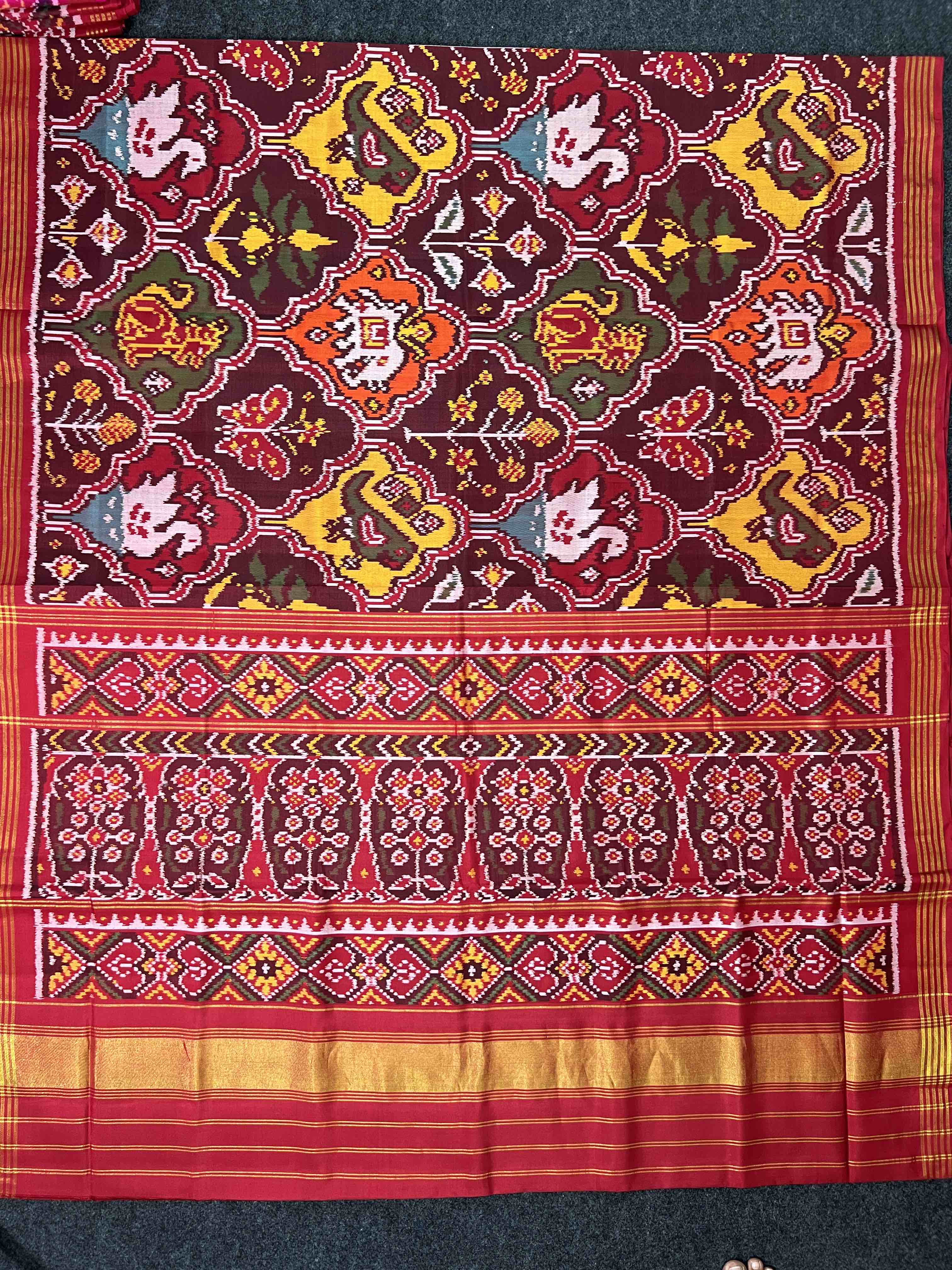 Handwoven Patola Silk Saree Exclusive Multi Color