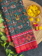 Handwoven Patola Silk Saree Narikunjan Design