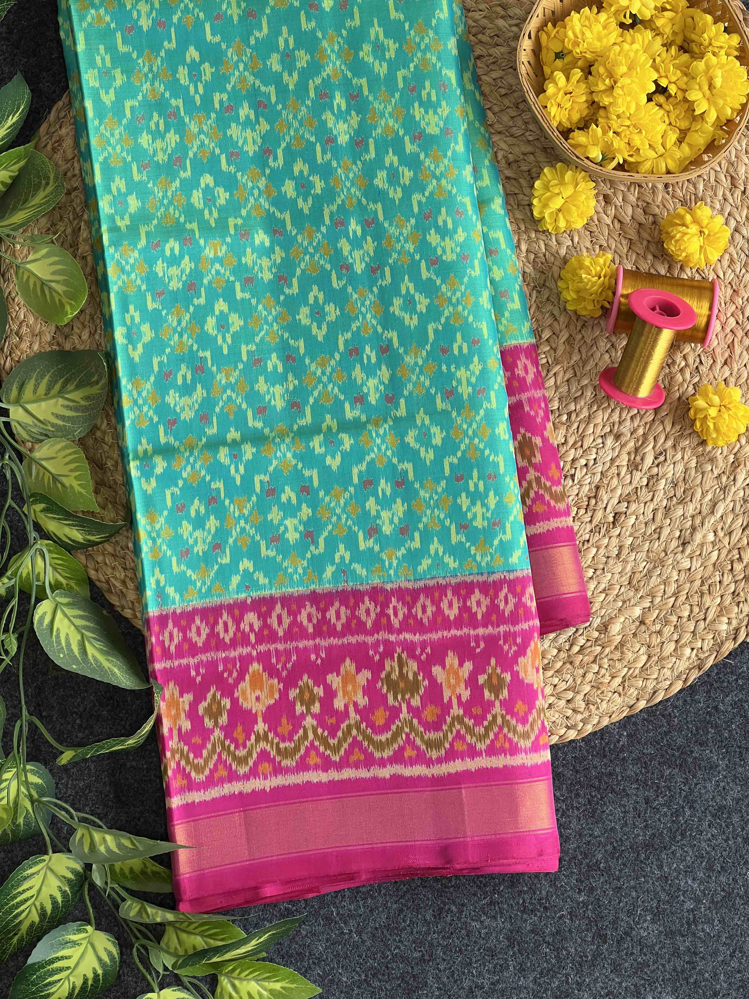 Buttonful Traditional Design Handwoven Patola Silk Saree
