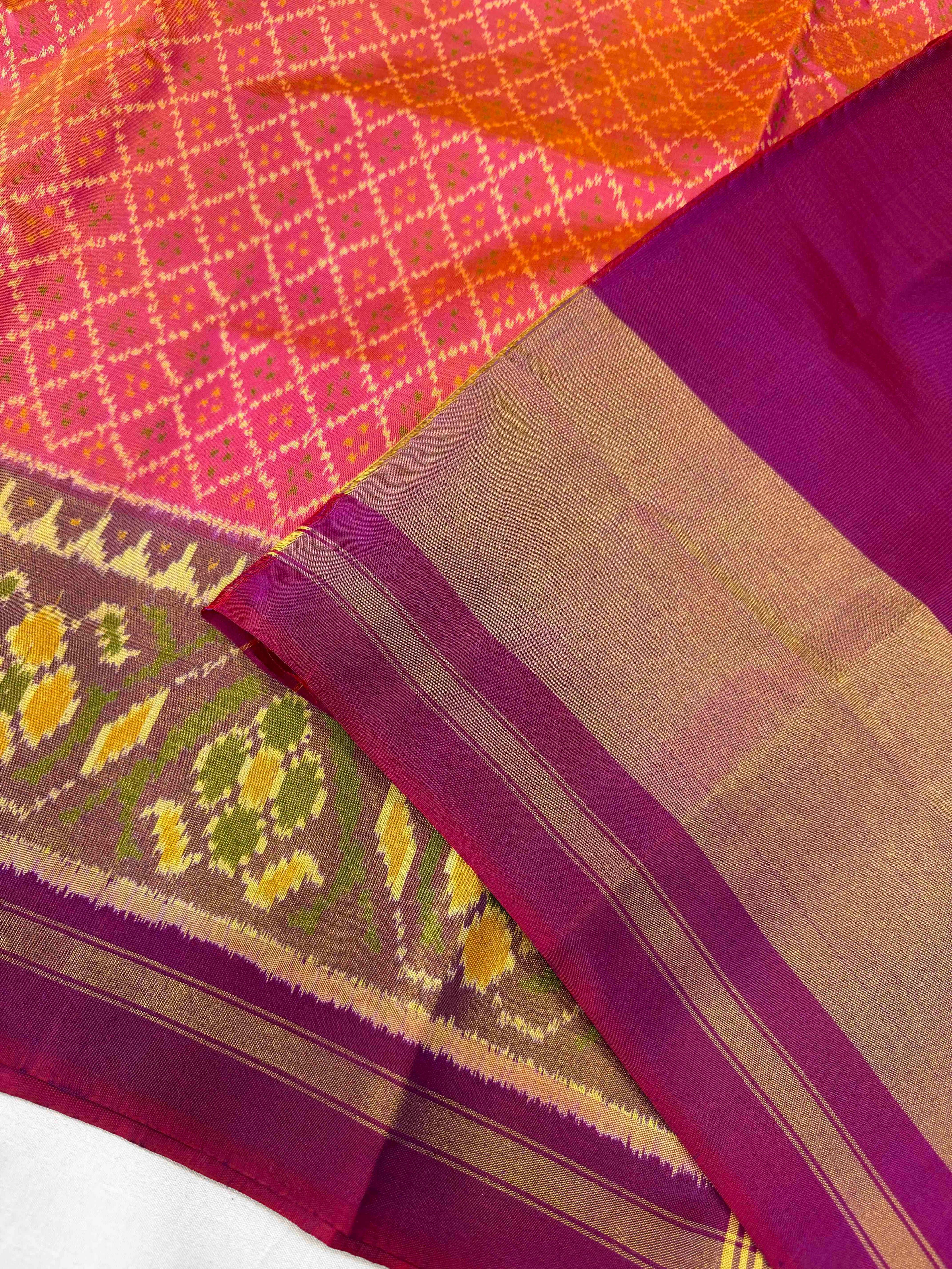 Daliyabhat Traditional Design Handwoven Patola Silk Saree