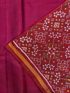 Pink Gala Border With Designer Blouse Handwoven Patola Silk Saree