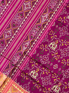 Navratna With Elephant Design Handwoven Patola Silk Saree