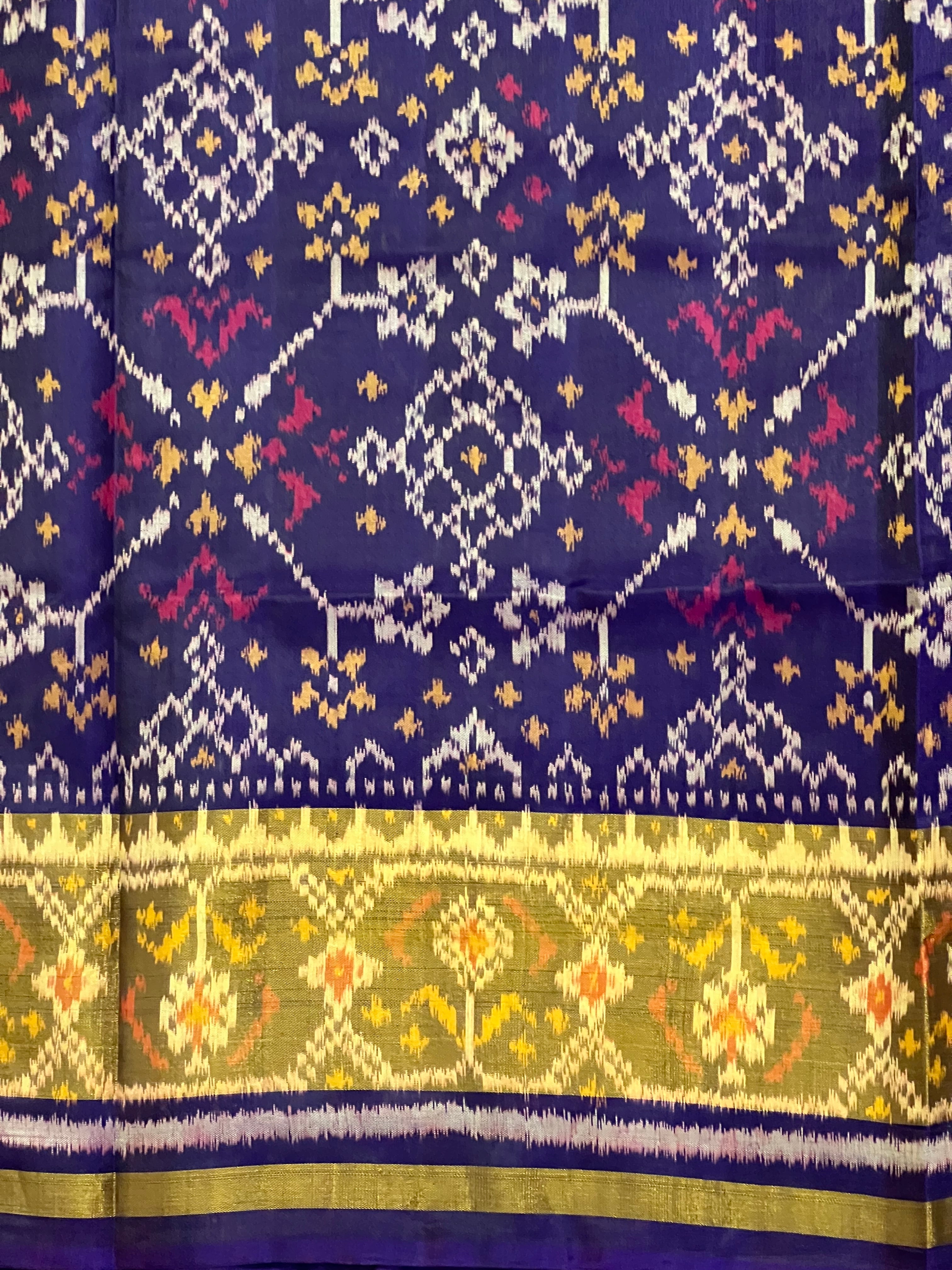 Navratna Traditional Design Handwoven Patola Silk Saree