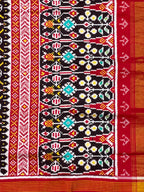 Fish Design Handwoven Double Ikat Patola Silk Saree