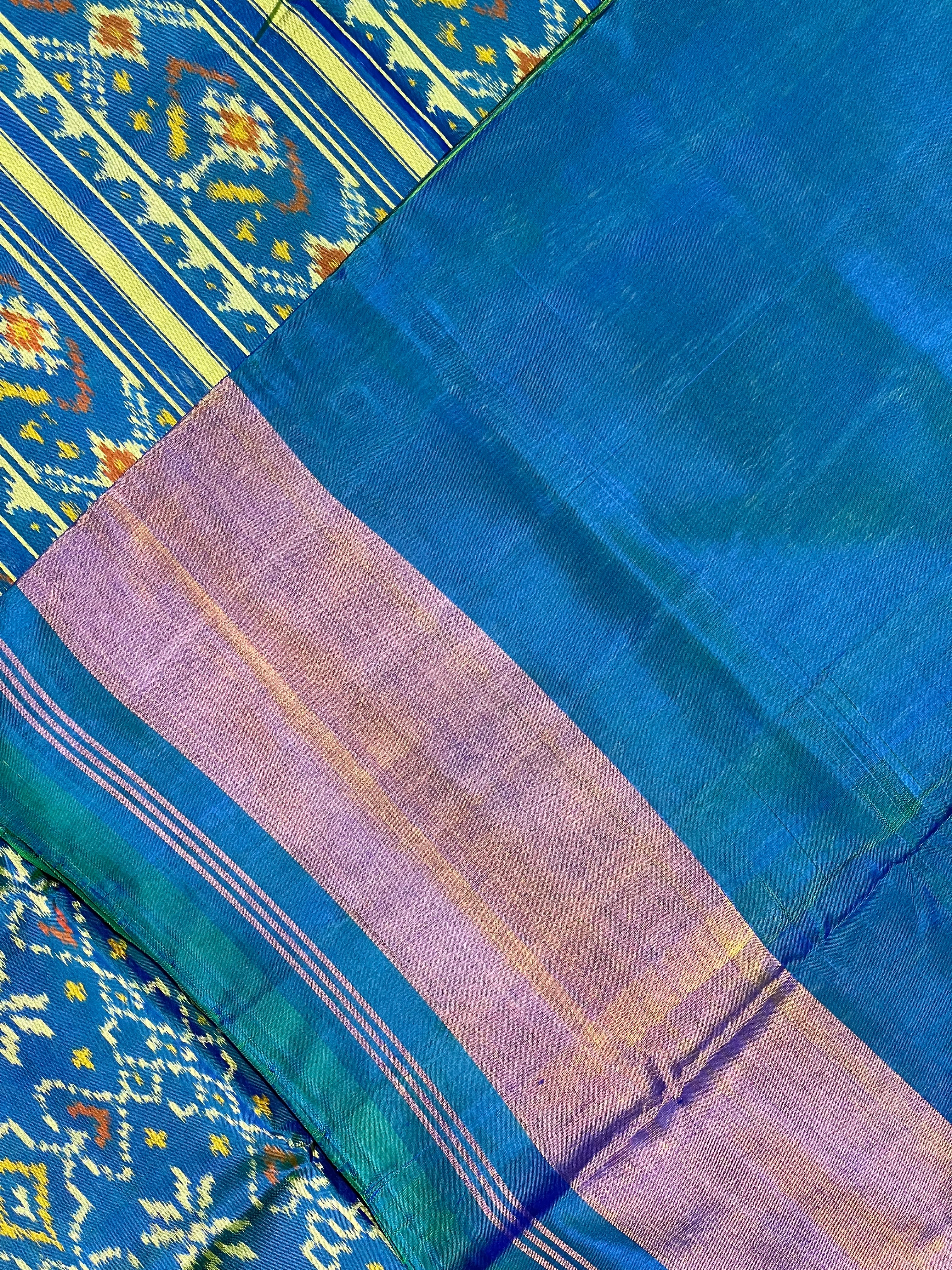 Fusion Design Handwoven Patola Silk Saree