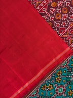 RamaGreen Navratna Design Handwoven Patola Silk Saree
