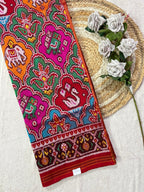 Twill Weaving Handwoven Patola Silk Saree