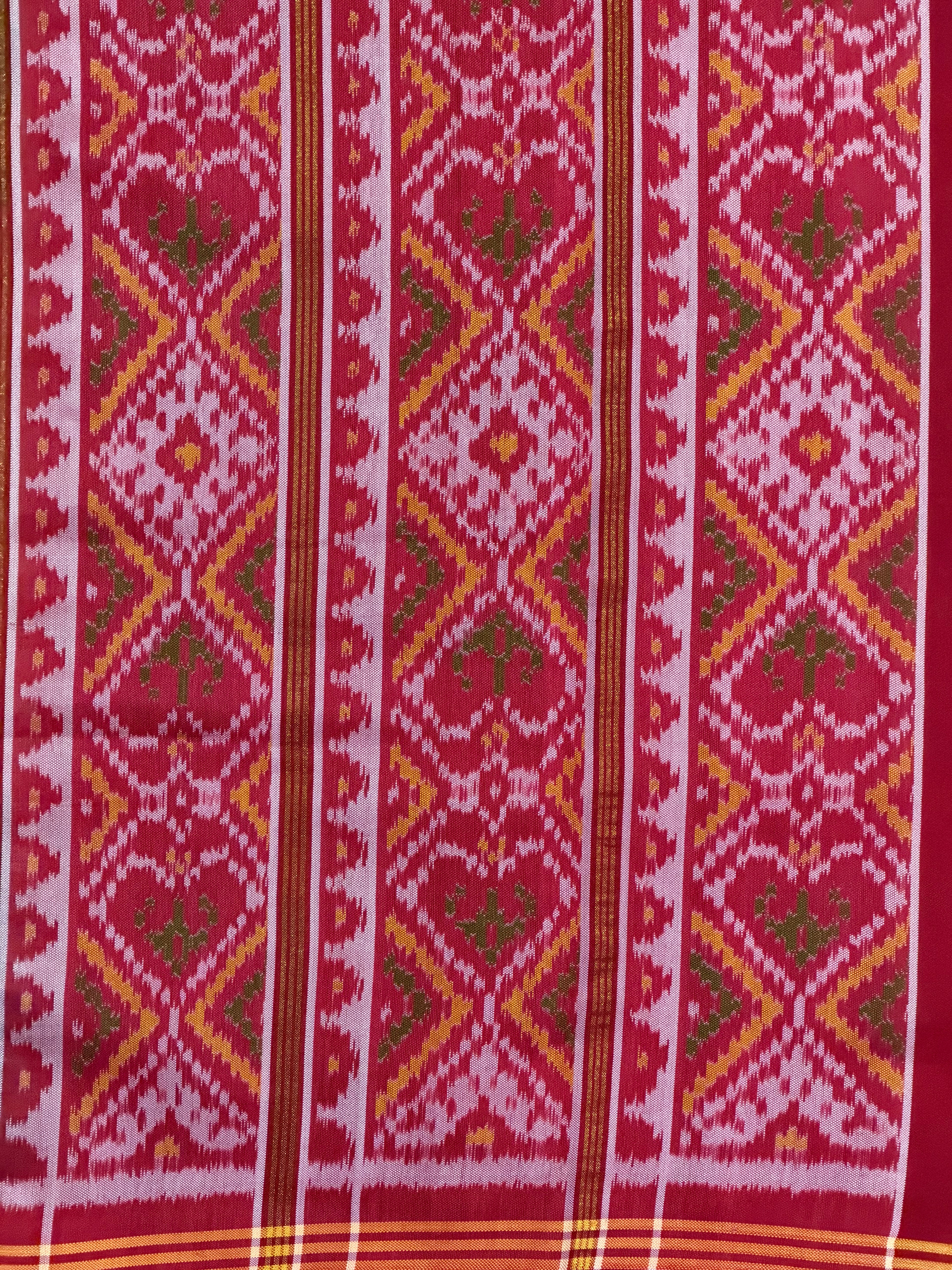 Navratna Traditional Design Handwoven Patola Silk Saree