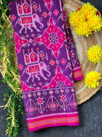 Elephant Design Handwoven Patola Silk Saree