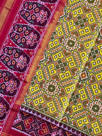 Yellow Manekchowk Design Handwoven Patola Dupatta