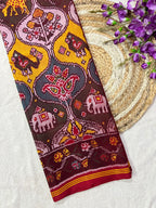 Big Motifs Design Handwoven Patola Silk Saree