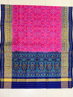 Baby Pink Navratna Design Handwoven Patola Silk Saree