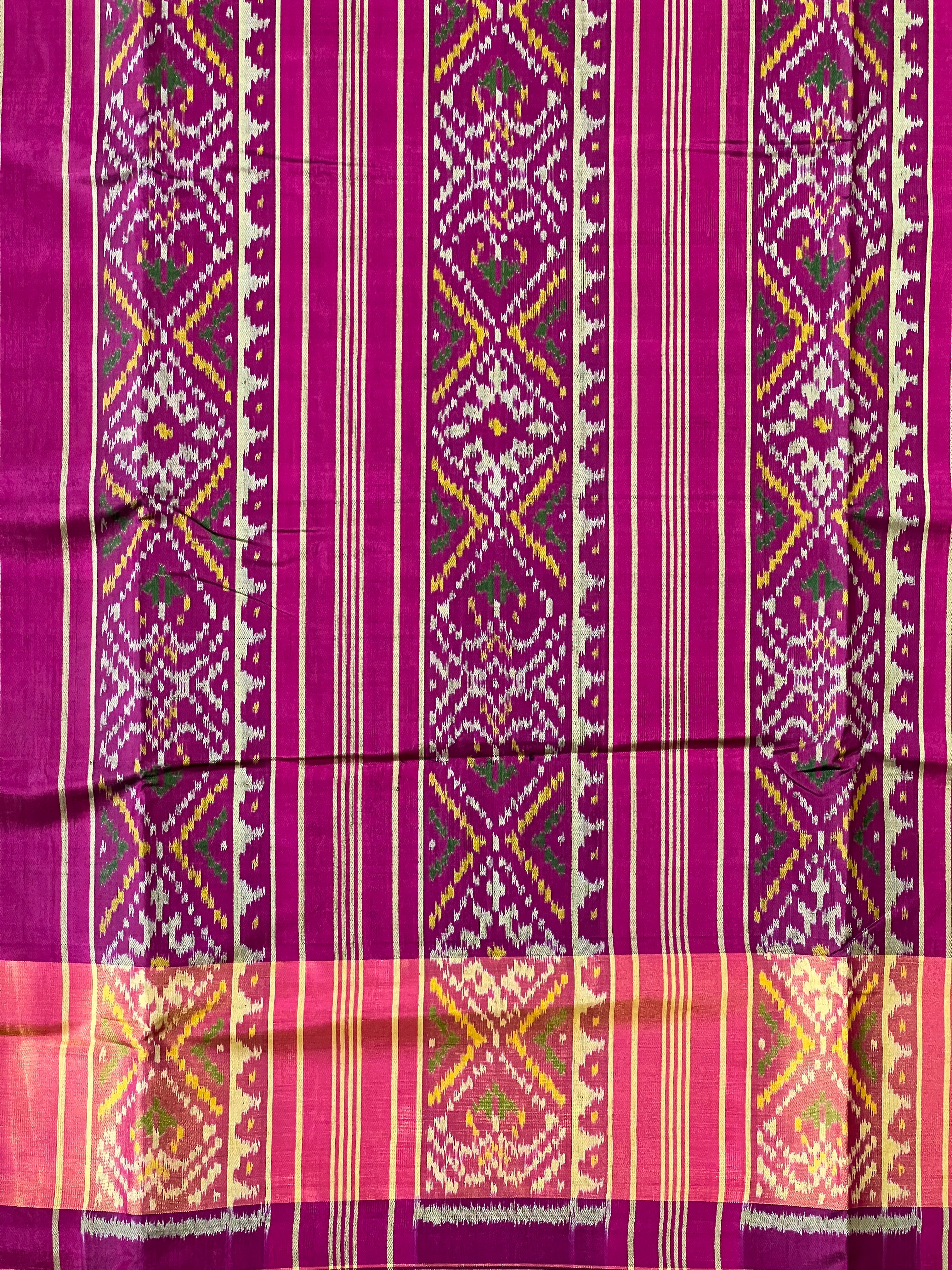 Navratna With Elephant Design Handwoven Patola Silk Saree
