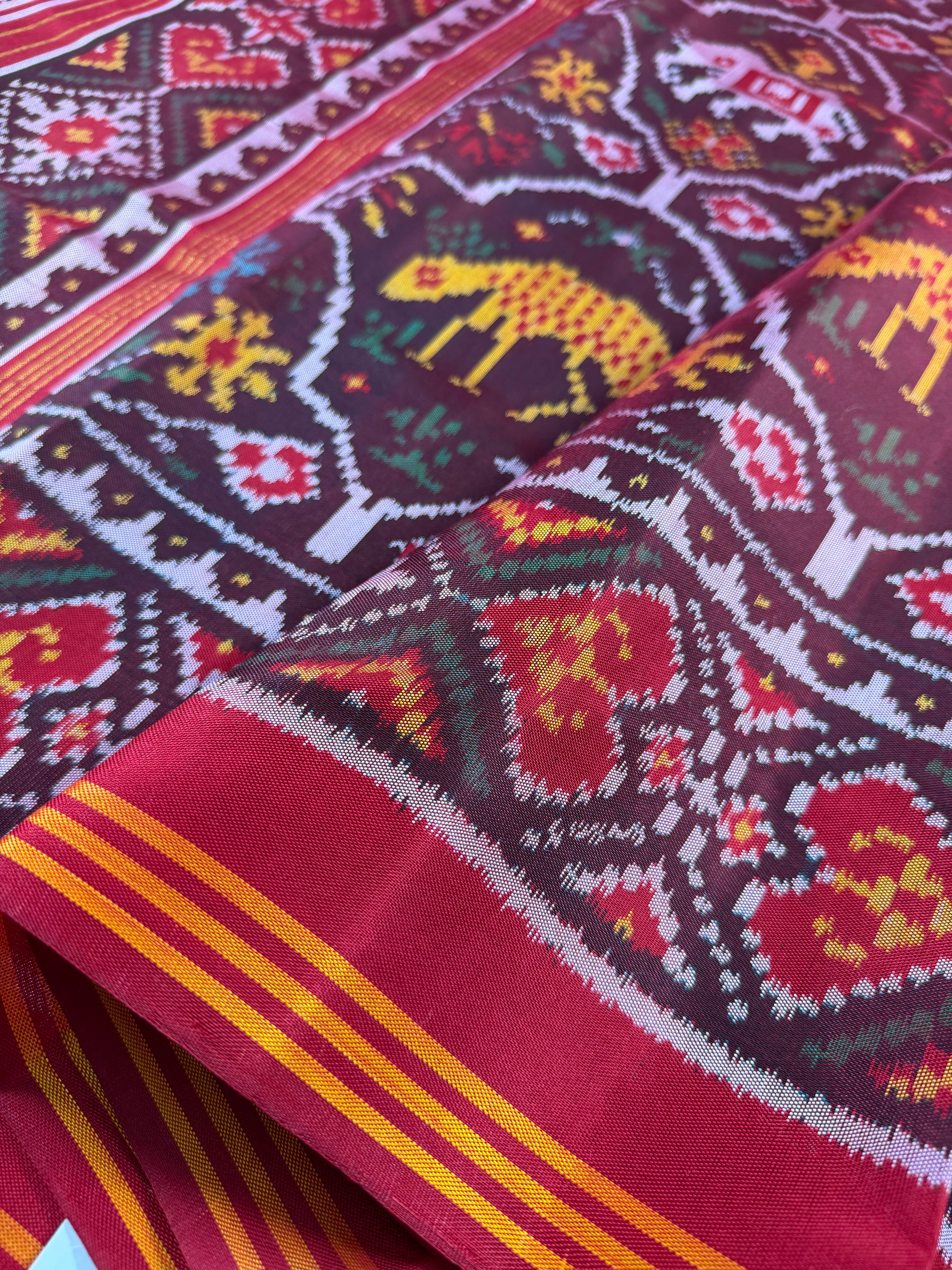 Exclusive Motif Design Handwoven Patola Silk Saree
