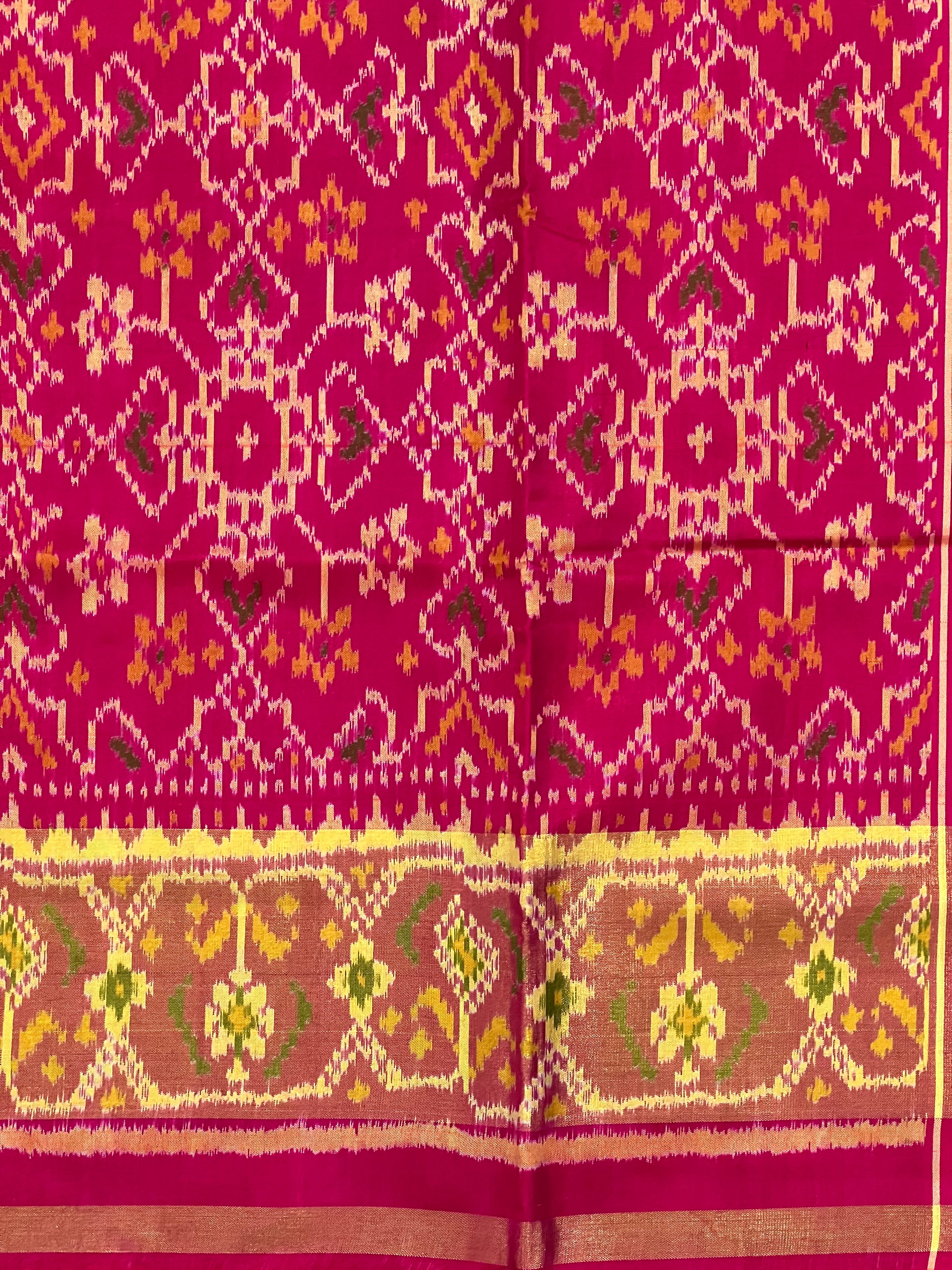 Navratna-Manekchowk Traditional Design Handwoven Patola Silk Saree