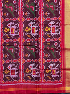 Laheriya With Motif Design Handwoven Patola Silk Saree