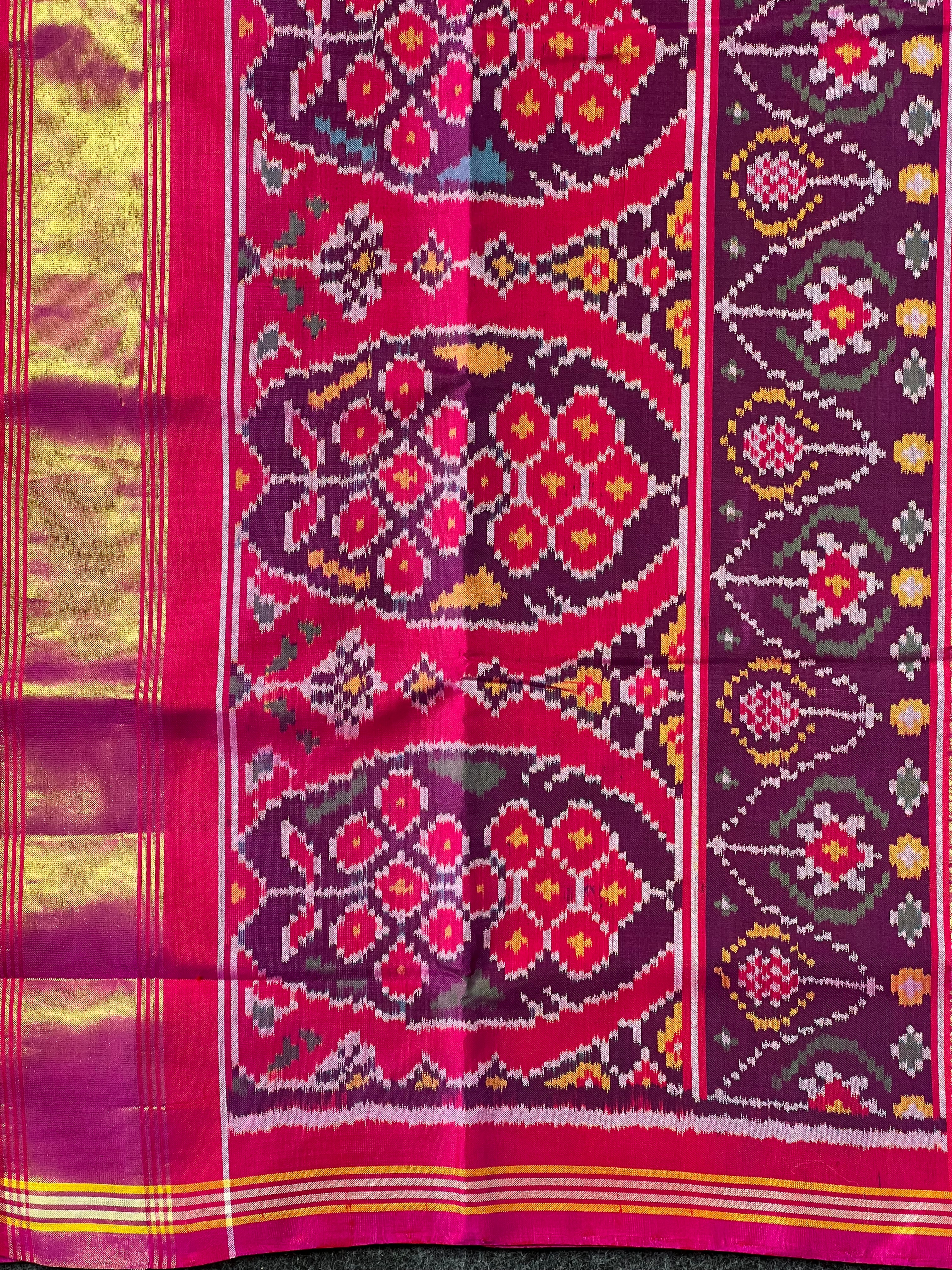 Exclusive Motif Design Handwoven Patola Silk Saree