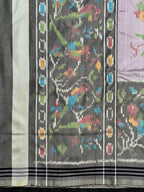 Pleats Style Designer Handwoven Patola Silk Saree