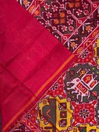 Handwoven Patola Silk Saree Elephant & Perrot Designer