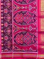 Green Motif Design Handwoven Patola Silk Saree