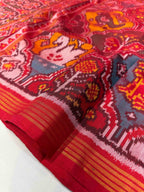 Big Motifs Design Handwoven Patola Silk Saree