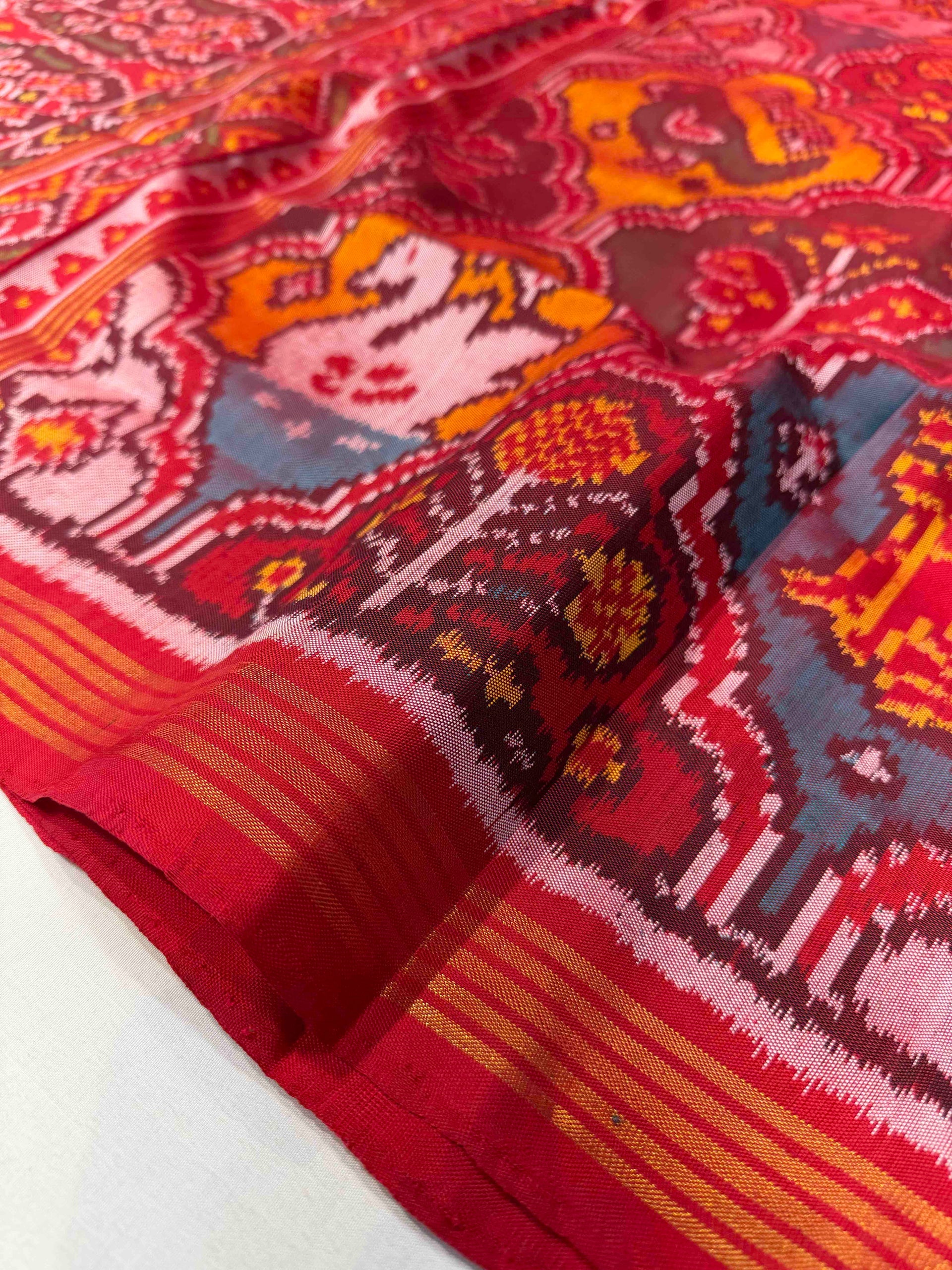 Big Motifs Design Handwoven Patola Silk Saree