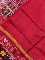 Elephant Pallu With Motif Design Handwoven Patola Silk Saree