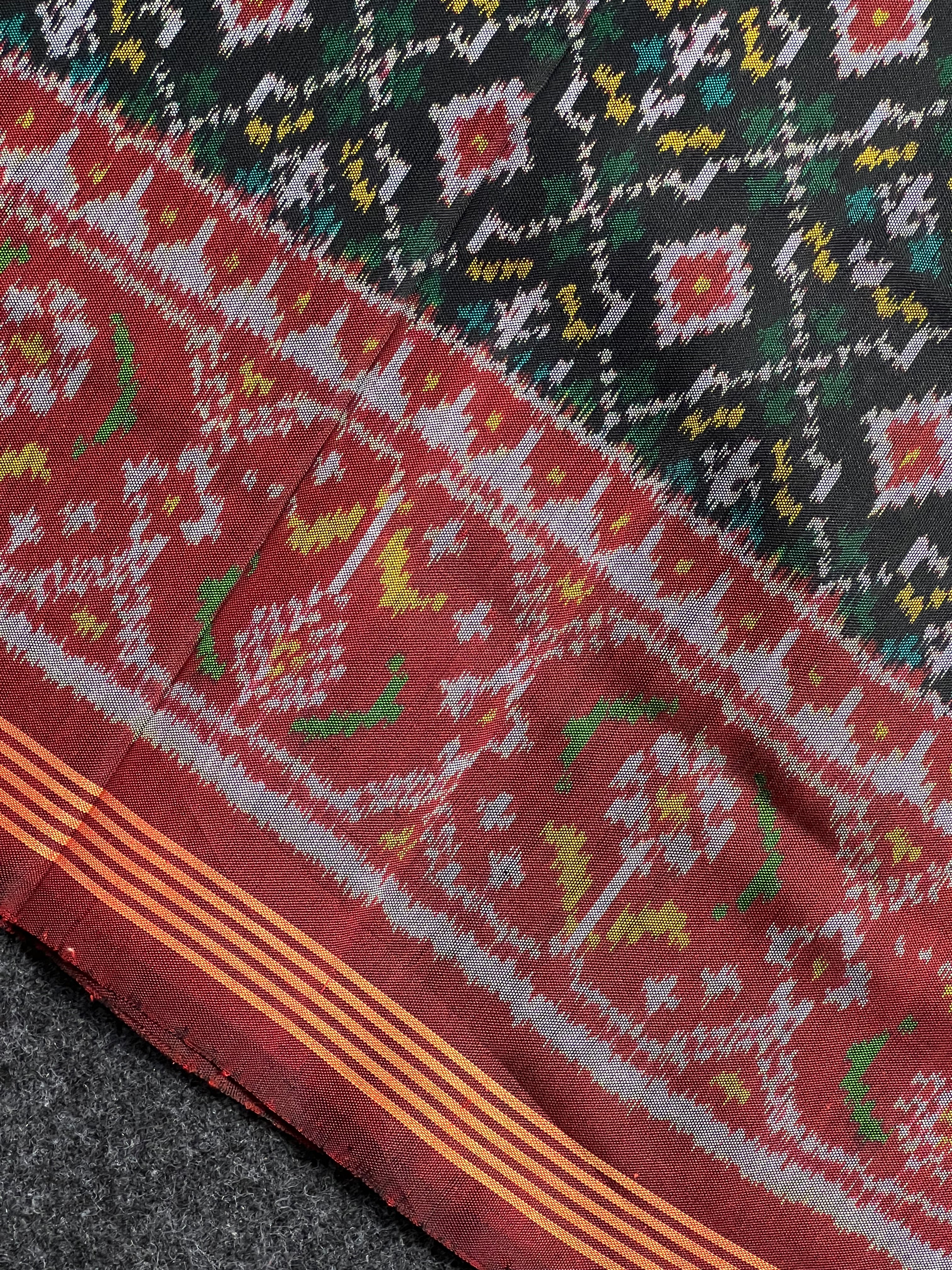 ButtonFul Traditional Design Handwoven Patola Silk Saree