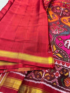Big Motifs Traditional Design Handwoven Patola Silk Saree
