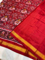 Red Color Traditional Design Handwoven Patola Silk Saree