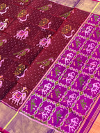 Motifs Design Handwoven Patola Silk Saree